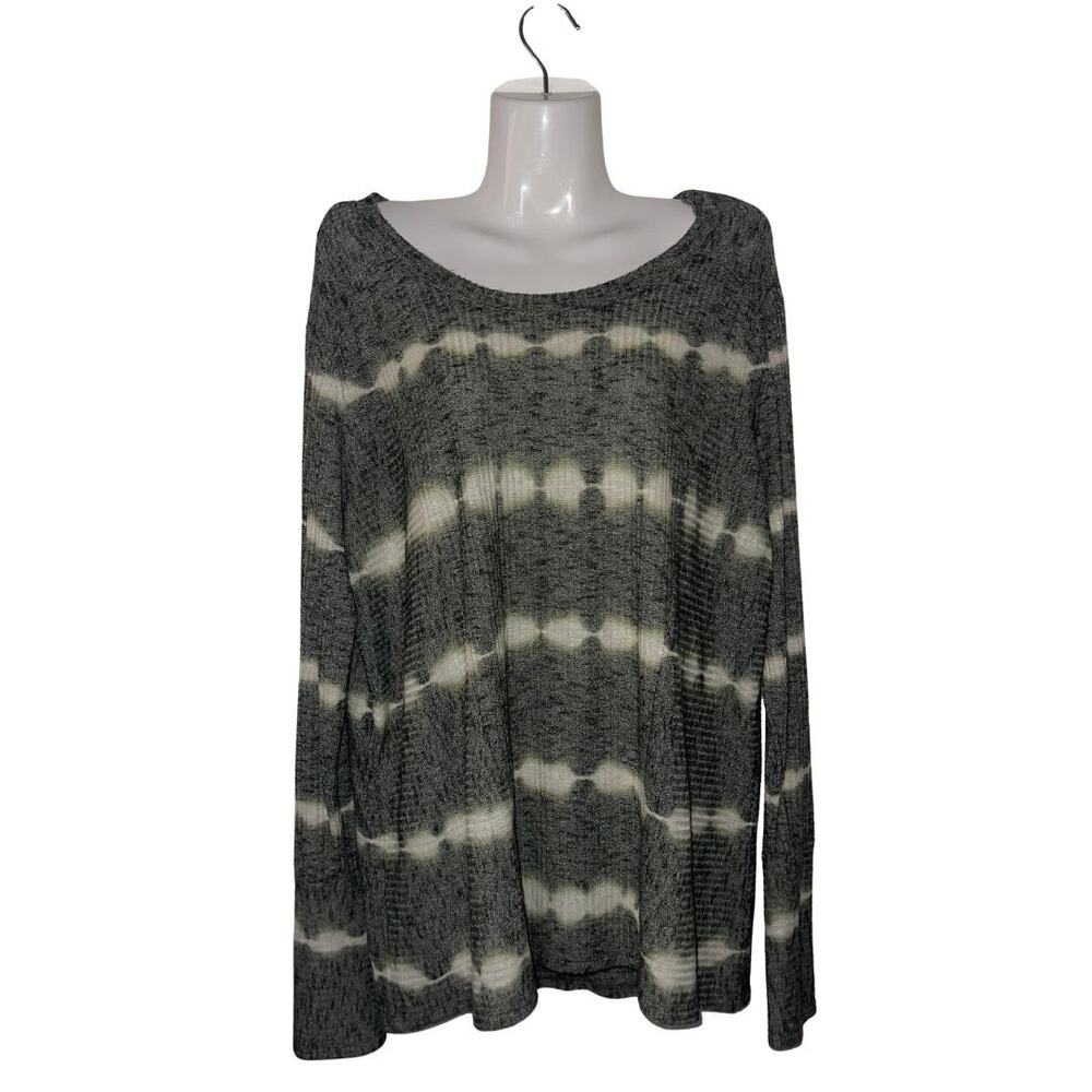 Knox Rose Green Tie Dye Crewneck Sweater Top SZ XXL Casual loungewear